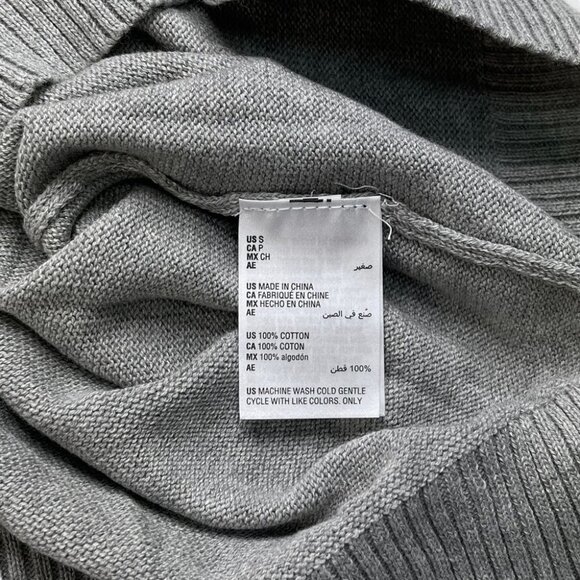 Club Room Soft Grey Heather Cotton Mens Sweater Size Small - Picture 6 of 10